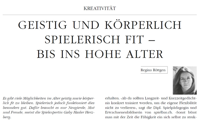 Geistig und körperlich spielerisch fit – bis ins hohe Alter
